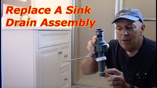 How To Replace A Bathroom Sink Drain Assembly [upl. by Alage]