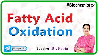 Fatty AcidOxidation  Beta oxidation of fatty acids and Aplha oxidation  Biochemistry [upl. by Bennett]