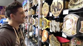 Check out the WrestleMania Superstore with TJ Perkins [upl. by Neelahtak]