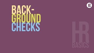 HR Basics Background Checks [upl. by Ecirtnom]