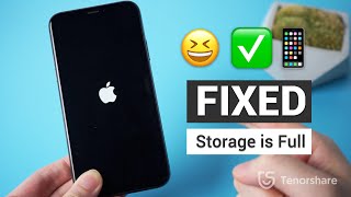 How to Fix iPhone Stuck on Apple Logo if iPhone Storage is Full  iPhone 88 PlusXXRXSXS Max11 [upl. by Emilee]