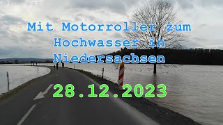 Hochwasser Niedersachsen 28122023 ► Leine Überschwemmungen um Nordstemmen Burgstemmen Hannover [upl. by Saref]