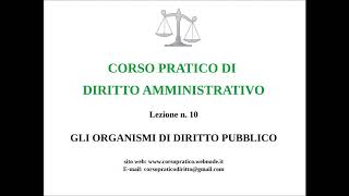 10 GLI ORGANISMI DI DIRITTO PUBBLICO [upl. by Handel852]