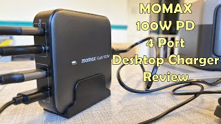 MOMAX 100W 4 Port Power Delivery Desktop Charger Review [upl. by Yacov437]