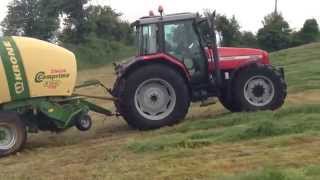 Massey Ferguson 6290 Round Baling with Krone comprima F155 XC [upl. by Ilenay91]