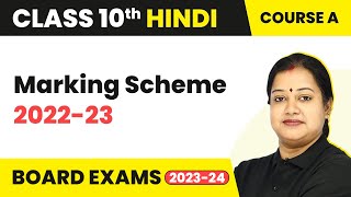 Class 10 Hindi Marking Scheme 202223 CBSE Course A  Class 10 Hindi Paper Marking Scheme 202223 [upl. by Einna]