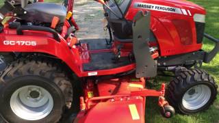 massey ferguson gc 1705 walk through and mowing [upl. by Boor895]