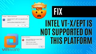 How to fix Virtualized Intel VT xEPT is Not Supported on this Platform   step by Step Guide [upl. by Llerol]