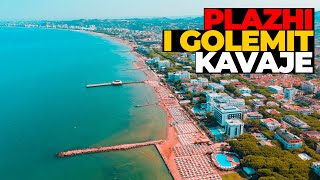 GOLEM PLAZHI  GOLEMI BEACH  4K DRONE VIDEO KAVAJE ALBANIA 2021 [upl. by Eelac]