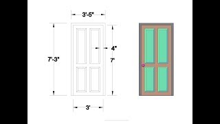 How to create simple 3D door in AutoCAD [upl. by Nochur]