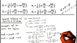 General solutions of TEM TE and TM waves using Maxwells Eqn by Dr Niraj Kumar VIT Chennai [upl. by Anertal]