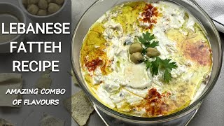 Lebanese FATTEH recipe  An amazing combo of flavours  fatteh sauce  must try [upl. by Basset]