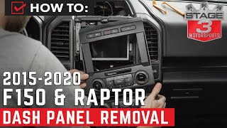 2015  2019 F150  Raptor Dash Panel Stereo Removal [upl. by Cousins637]