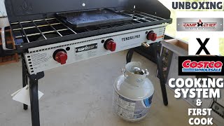 Camp Chef Tundra Pro cooking system and griddle combo Unboxing amp first cook [upl. by Fellner]