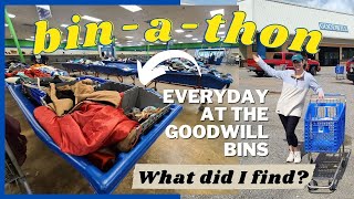 goodwill bins thrifting trip vlog • I spent everyday thrifting at the bins • Thrift haul 2022 [upl. by Bernadene789]