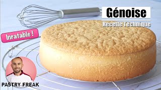 RECETTE GÉNOISE FACILE  INRATABLE et MOELLEUSE [upl. by Adnoma]