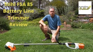 Stihl FSA 85 Battery Line Trimmer Review [upl. by Ekusoyr662]