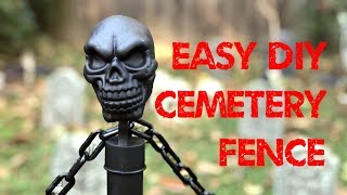 Easy DIY Cemetery Graveyard Fence Tutorial [upl. by Skilken]