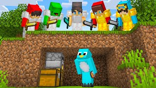 SPEEDRUNNER vs 5 PRO HUNTERS in Minecraft [upl. by Tolmach]