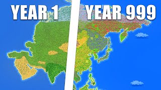 I Made Humans Colonize ASIA For 1000 Years  Worldbox [upl. by Hazel]