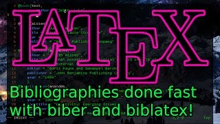 Learn LaTeX Tutorial 3 Making Bibliographies with Biber and BibLaTeX [upl. by Bubalo356]