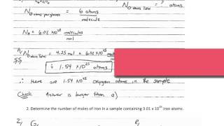 Mole Calculations  N NA n  Tutorial [upl. by Aicylla167]