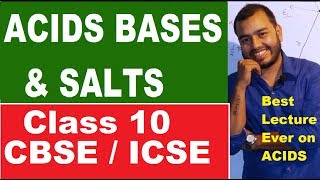 Acids Bases and Salts 01  ACIDS  CBSE  ICSE CLASS 10 [upl. by Airemaj]