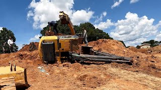 Excavator Recovery After being Flipped [upl. by Kare393]