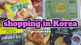 Grocery shopping in korea vlog 🇰🇷 grocery food with prices [upl. by Anelam]