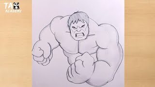 Easy step by step Hulk superhero pencil sketch [upl. by Felten712]