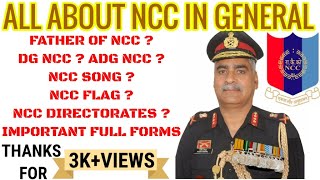 All about NCC in general in Hindi DG NCC ADG Father of NCC full forms etc [upl. by Franny994]