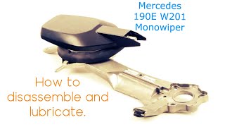 Mercedes 190E W201 Disassembling Cleaning and Lubricating The Mono Wiper [upl. by Alida979]