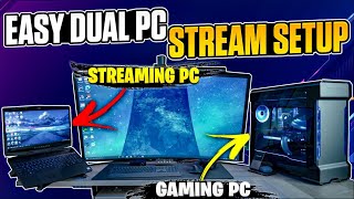 DUAL PC STREAMING SETUP like your FAVORITE STREAMER  STEP BY STEP GUIDE [upl. by Neyuh]