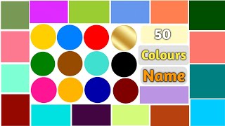 Colours Vocabulary ll 50 Colours Name In English With Pictures ll Name of Different Colours [upl. by Egroeg165]