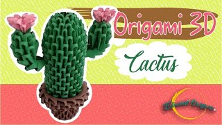 Cactus Origami 3D [upl. by Margery]