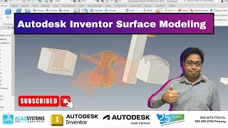 Autodesk Inventor Surface Modeling [upl. by Tay390]