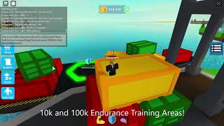 Every Endurance Training Area Super Power Fighting Simulator [upl. by Melodie]