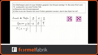 Erwartungswert Würfelspiel mit zwei Würfeln [upl. by Bettina]