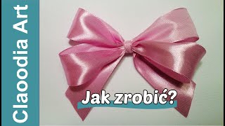 Podwójna kokardka krok po kroku simple double bow ribbon [upl. by Aisetal181]