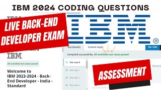 IBM Back End Developer Coding Assessment 2024 Solution  HackerRank [upl. by Sitrik791]