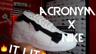 ACRONYM X NIKE LUNAR FORCE ONE 1 REVIEW ONFEET [upl. by Jasik857]