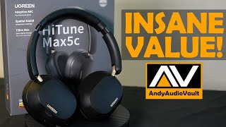 UGREEN HiTune Max5C Active Noise Cancellation Headphone Review [upl. by Anilorac]