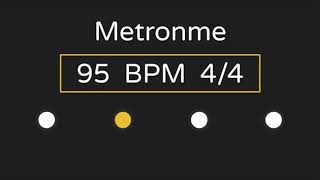 Metronome  95 BPM  44 Time with Accent [upl. by Messere]