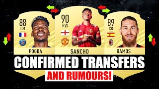 FIFA 22  CONFIRMED TRANSFERS amp RUMOURS 32  ft Sancho Pogba Ramos… etc [upl. by Oscar]