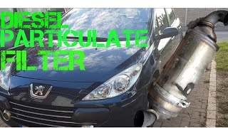 HOW TO REMOVE PEUGEOT 307 DIESEL PARTICULATE FILTER DIY [upl. by Anelaj]