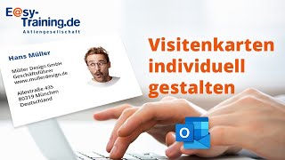 Outlook 2019 Visitenkarten individuell gestalten [upl. by Arimahs718]