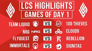 LCS Highlights ALL GAMES Day 1  LCS Spring 2024 [upl. by Ellezaj689]