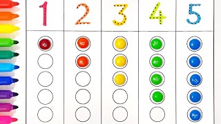 숫자세기 유아영어놀이  1부터 10까지 숫자를 쓰고 영어로 읽는법  숫자배우기 Learn numbers [upl. by Nodnrb]