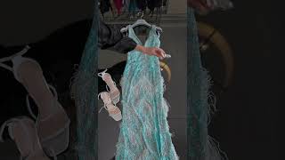 Sparkling Fringe Prom Dress With Plunging Neckline fashion weddingattire dress [upl. by Cassella850]