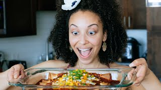 HAITIAN JACKFRUIT ENCHILADAS  Vegan  GlutenFree Poule En Sauce Recipe [upl. by Gideon]